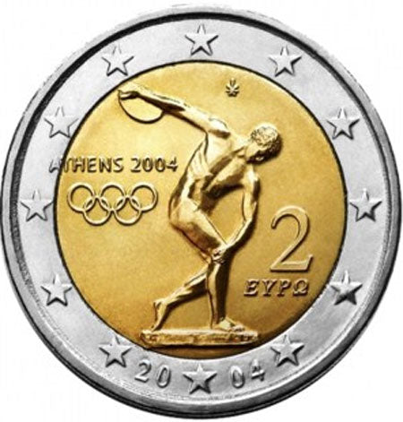Ελλάδα 2€ Ολυμπιακοί Αγώνες Αθήνα 2004