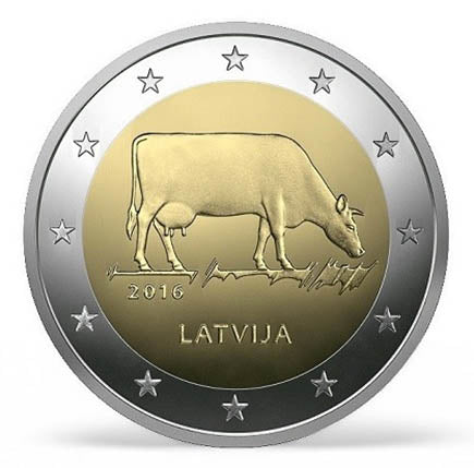 Λετονία 2€ Αγροτική Βιομηχανία 2016