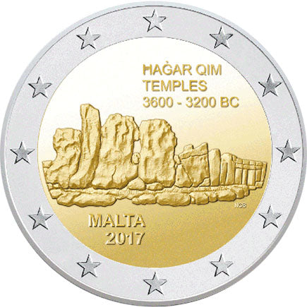 Malta 2€ Hangar Qim Temple 2017